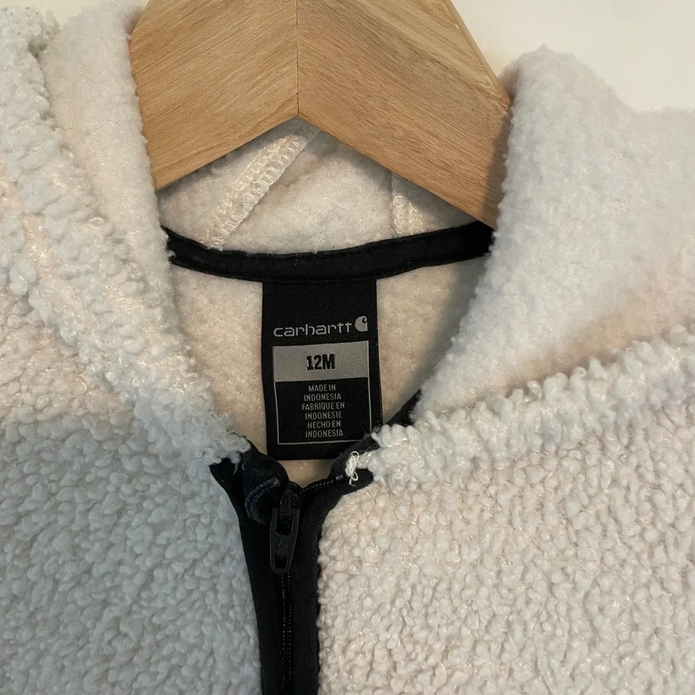 Carhartt Baby Sherpa Fleece Hooded One‎ Piece Coverall 12M Snowsuit